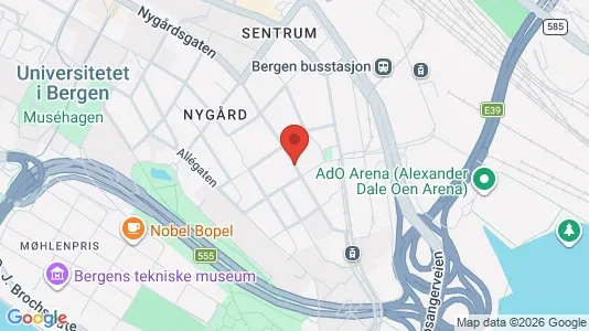 Rooms for rent i Bergen Bergenhus - kort over placeringen