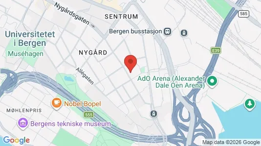 Rooms for rent i Bergen Bergenhus - kort over placeringen