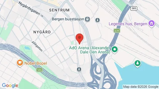 Rooms for rent i Bergen Bergenhus - kort over placeringen