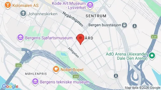 Apartments for rent i Bergen Bergenhus - kort over placeringen