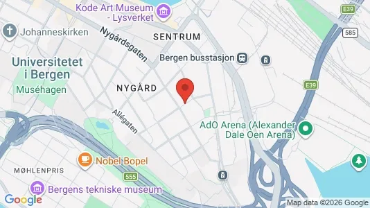 Apartments for rent i Bergen Bergenhus - kort over placeringen
