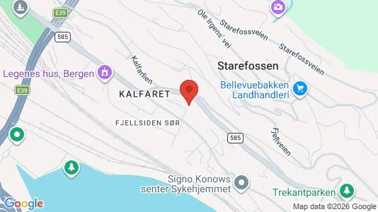 Apartments for rent i Bergen Bergenhus - kort over placeringen