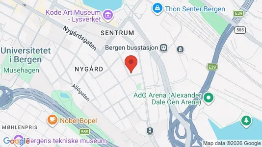 Rooms for rent i Bergen Bergenhus - kort over placeringen