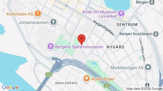 Rooms for rent i Bergen Bergenhus - kort over placeringen