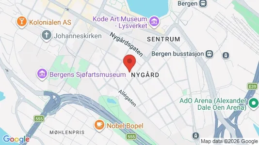Apartments for rent i Bergen Bergenhus - kort over placeringen