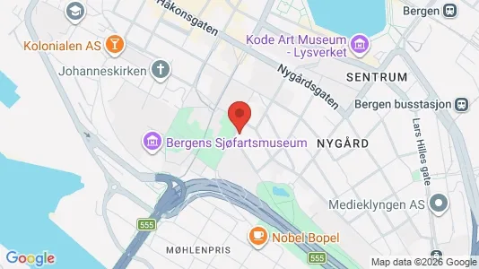 Apartments for rent i Bergen Bergenhus - kort over placeringen