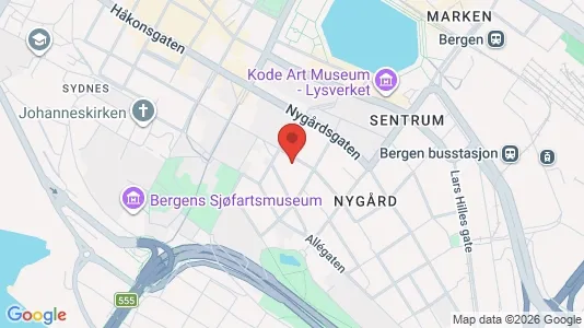 Rooms for rent i Bergen Bergenhus - kort over placeringen