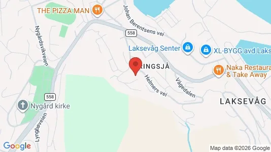 Rooms for rent i Bergen Laksevåg - kort over placeringen