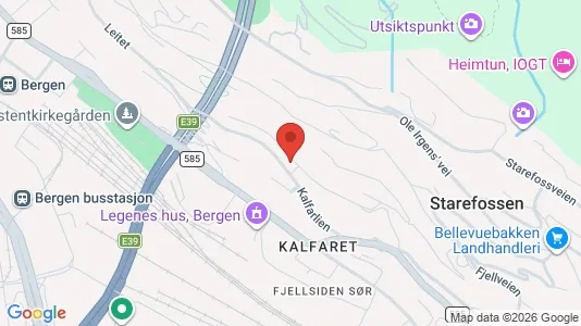 Apartments for rent i Bergen Bergenhus - kort over placeringen