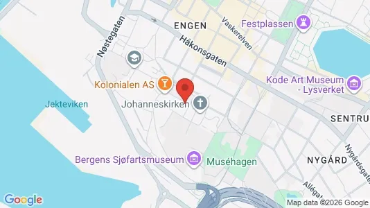 Apartments for rent i Bergen Bergenhus - kort over placeringen