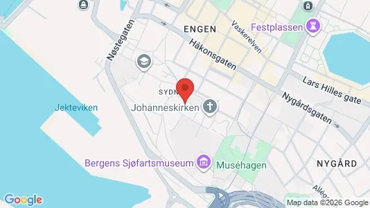 Rooms for rent i Bergen Bergenhus - kort over placeringen