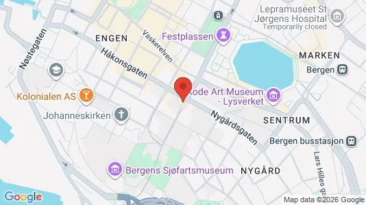 Rooms for rent i Bergen Bergenhus - kort over placeringen