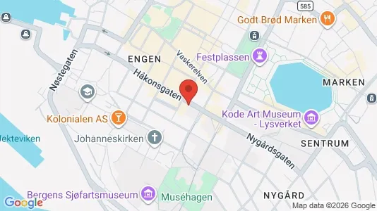 Apartments for rent i Bergen Bergenhus - kort over placeringen