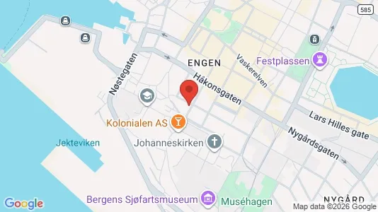 Rooms for rent i Bergen Bergenhus - kort over placeringen