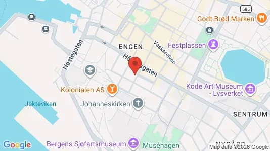 Rooms for rent i Bergen Bergenhus - kort over placeringen