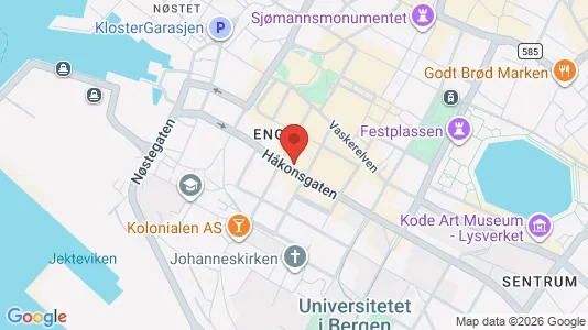 Apartments for rent i Bergen Bergenhus - kort over placeringen