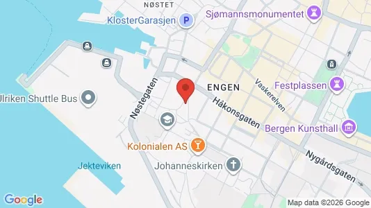 Rooms for rent i Bergen Bergenhus - kort over placeringen