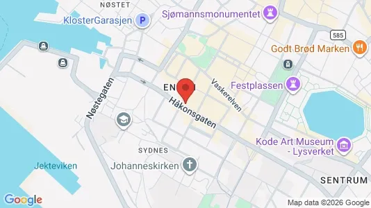 Apartments for rent i Bergen Bergenhus - kort over placeringen