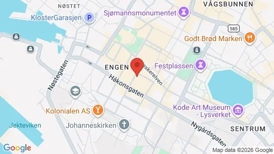 Apartments for rent i Bergen Bergenhus - kort over placeringen