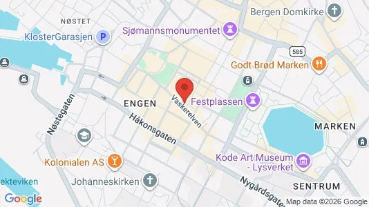 Rooms for rent i Bergen Bergenhus - kort over placeringen