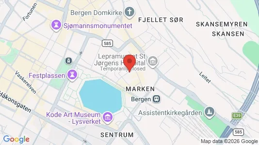 Apartments for rent i Bergen Bergenhus - kort over placeringen