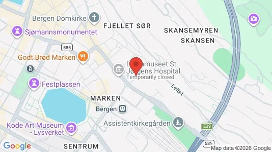 Apartments for rent i Bergen Bergenhus - kort over placeringen