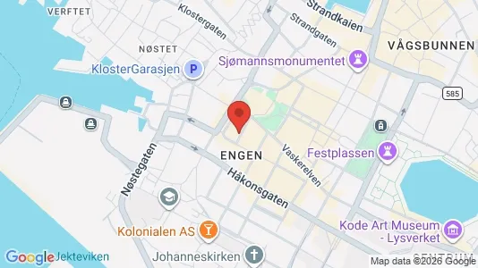 Apartments for rent i Bergen Bergenhus - kort over placeringen