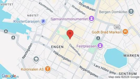Apartments for rent i Bergen Bergenhus - kort over placeringen