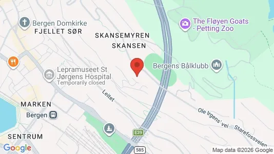 Apartments for rent i Bergen Bergenhus - kort over placeringen