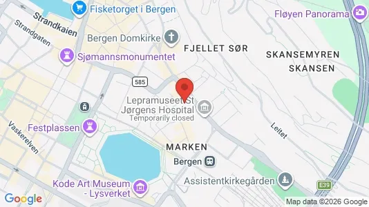 Apartments for rent i Bergen Bergenhus - kort over placeringen