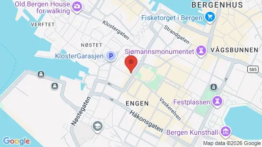 Apartments for rent i Bergen Bergenhus - kort over placeringen