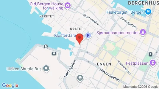 Apartments for rent i Bergen Bergenhus - kort over placeringen