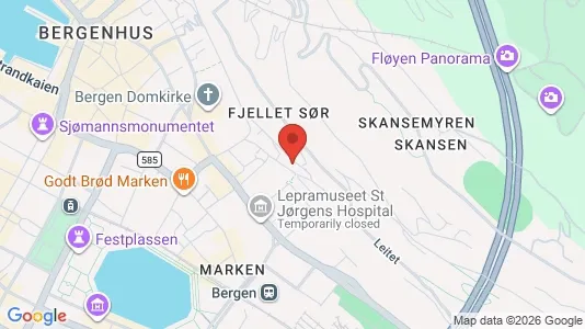 Apartments for rent i Bergen Bergenhus - kort over placeringen