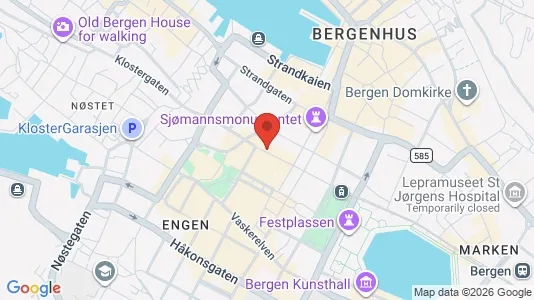 Apartments for rent i Bergen Bergenhus - kort over placeringen