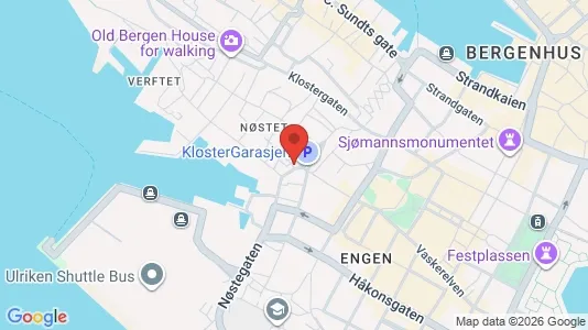 Apartments for rent i Bergen Bergenhus - kort over placeringen