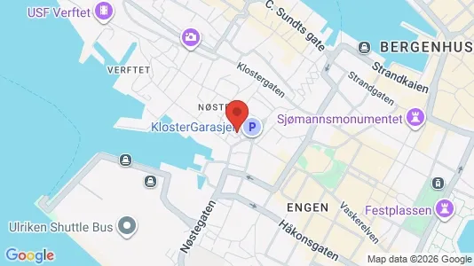 Apartments for rent i Bergen Bergenhus - kort over placeringen