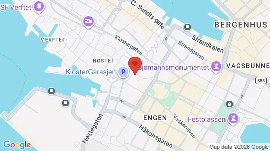 Rooms for rent i Bergen Bergenhus - kort over placeringen