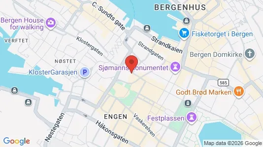 Apartments for rent i Bergen Bergenhus - kort over placeringen
