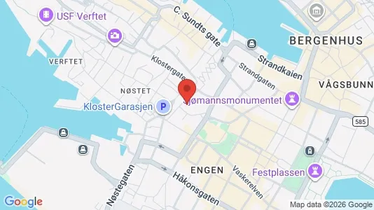 Apartments for rent i Bergen Bergenhus - kort over placeringen