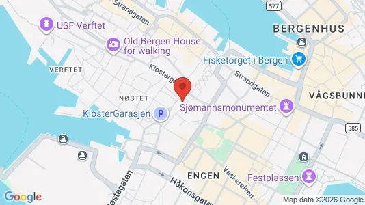 Rooms for rent i Bergen Bergenhus - kort over placeringen