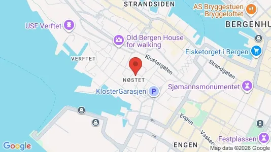 Apartments for rent i Bergen Bergenhus - kort over placeringen