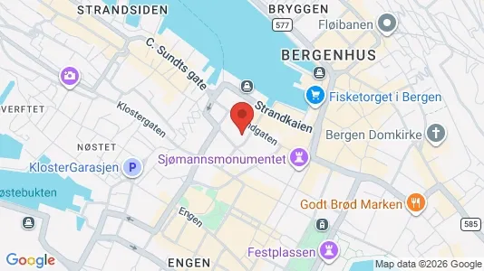 Apartments for rent i Bergen Bergenhus - kort over placeringen
