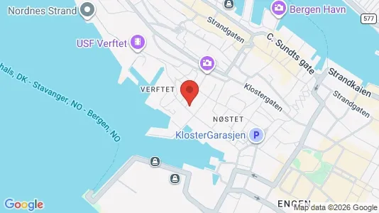 Rooms for rent i Bergen Bergenhus - kort over placeringen