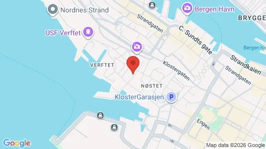 Apartments for rent i Bergen Bergenhus - kort over placeringen
