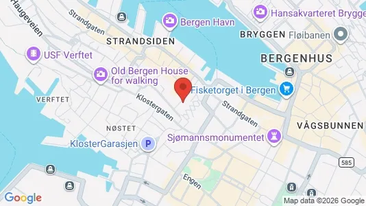 Rooms for rent i Bergen Bergenhus - kort over placeringen