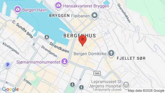 Apartments for rent i Bergen Bergenhus - kort over placeringen