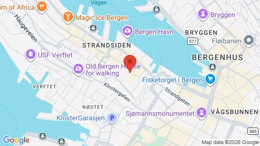 Rooms for rent i Bergen Bergenhus - kort over placeringen