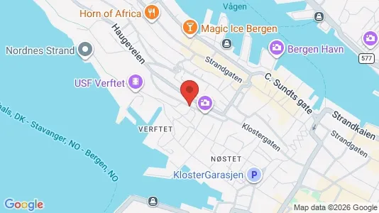 Apartments for rent i Bergen Bergenhus - kort over placeringen