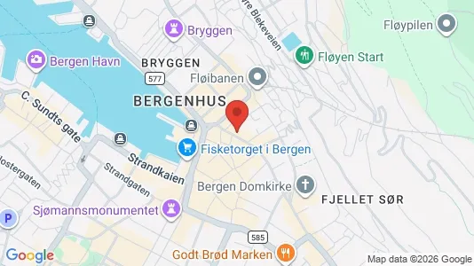 Apartments for rent i Bergen Bergenhus - kort over placeringen
