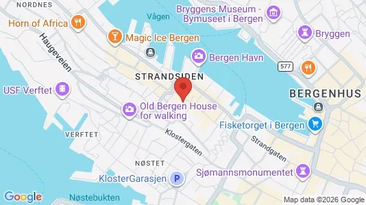 Apartments for rent i Bergen Bergenhus - kort over placeringen